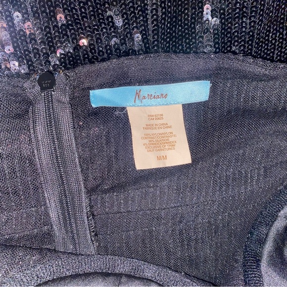 Marciano black sequin halter mini dress size medium - Picture 6 of 12